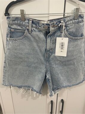 NWT Frame Denim Light Wash High-Rise Cutoff Jean Shorts Sz 25